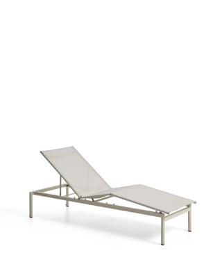 Шезлонг La Forma (ех Julia Grup) Шезлонг Lesina из серо-коричневого алюминия и текстиля цвета экрю арт. 482279