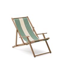 Шезлонг La Forma (ех Julia Grup) Vilara Складной шезлонг для улицы в полоску зеленого и бежевого цвета арт. 262377
