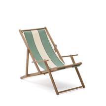 Шезлонг La Forma (ех Julia Grup) Vilara Складной шезлонг для улицы в полоску зеленого и бежевого цвета арт. 262377