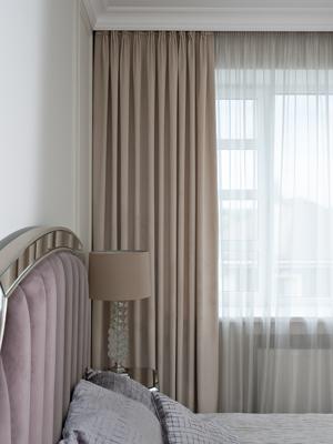 Штора Garda Decor 121GD-00019  Портьера Silkу 5 бежевая на подкладке 275*260 арт. 121GD-00019