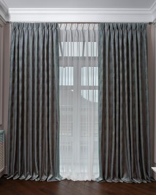 Штора Garda Decor 121GD-00024 Портьера FIJI бирюзовая 275*260см арт. 121GD-00024