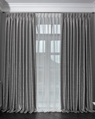 Штора Garda Decor 121GD-00042 Портьера HOUSTON110 серая 275*260см арт. 121GD-00042
