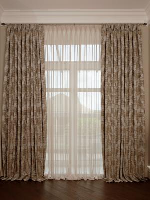 Штора Garda Decor 121GD-00028 Портьера Bromley бежевый 275*260 арт. 121GD-00028