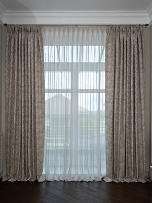 Штора Garda Decor 121GD-12132 Портьера Серпенте (Serpente) золотая 300*260 арт. 121GD-12132