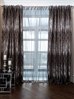 Штора Garda Decor 121GD-03603 Портьера Каскад (Cascada) серая 275*260 арт. 121GD-03603