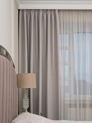 Штора Garda Decor 121GD-00036 Портьера НОТТЕ СЕРАЯ (NOTTE SER) 275*260 арт. 121GD-00036