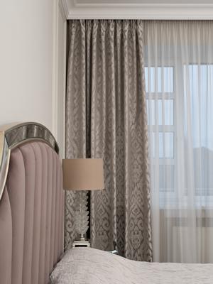 Штора Garda Decor 121GD-00041 Портьера Восток сер (Orient ser) 300*260 арт. 121GD-00041