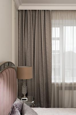 Штора Garda Decor 121GD-00026 Портьера Глянец (Gloss) беж 275*260 арт. 121GD-00026