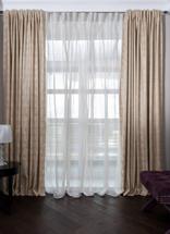 Штора Garda Decor 121GD-00021 Портьера HOUSTON бежевый 275*260см арт. 121GD-00021