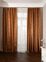 Штора Garda Decor 121GD-00006/1 Портьера Бромли (Bromley) оранжевый 275*260 арт. 121GD-00006/1