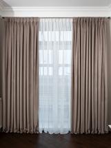 Штора Garda Decor 121GD-00011 Портьера Силки (Silkу) бежевая  димаут 275*260 арт. 121GD-00011