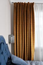 Штора Garda Decor 121GD-LATTICE-PORT ORANG Портьера ГЕОМЕТРИЯ (LATTICE) оранжевая 275*260см арт. 121GD-LATTICE-PORT ORANG