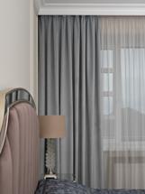 Штора Garda Decor 121GD-00029 Портьера Шелк (Silkу) 30 голубая димаут 300*260 арт. 121GD-00029