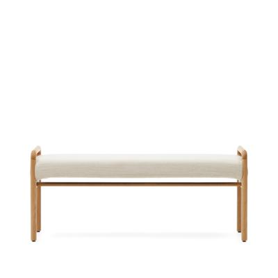 Скамья La Forma (ех Julia Grup) Скамейка Macaret со съемным чехлом из массива дуба с натуральной отделкой 120 см арт. 191520