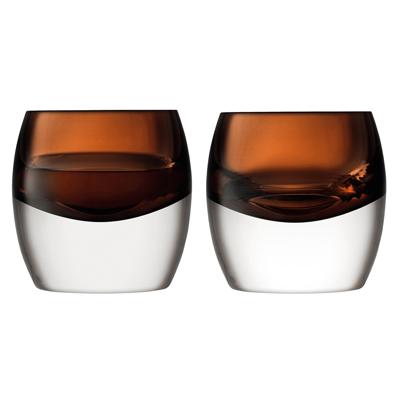 Стакан LSA International Набор низких стаканов whisky club, 230 мл, коричневый, 2 шт. арт. G1532-08-866