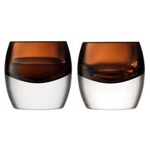 Стакан LSA International Набор низких стаканов whisky club, 230 мл, коричневый, 2 шт. арт. G1532-08-866