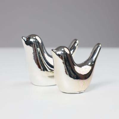 Статуэтка AksHome Статуэтки декоративные BIRDS, 2 шт, серебро арт. ZN-381611