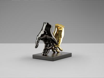 Статуэтка Schuller Manos Фигура серый/золотой арт. 465775