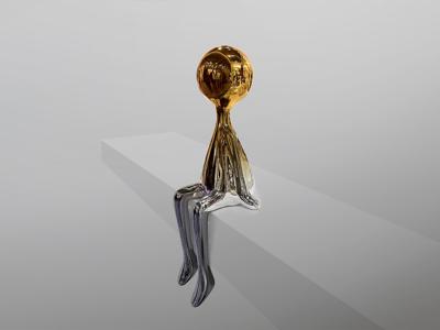 Статуэтка Schuller Sit down Фигура серый/оранжевый арт. 465751