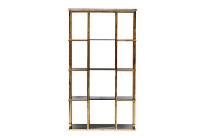 Стеллаж Garda Decor 46AS-SH1537-GOLD Стеллаж золотистый/темн.ст. 100*40*180см арт. 46AS-SH1537-GOLD