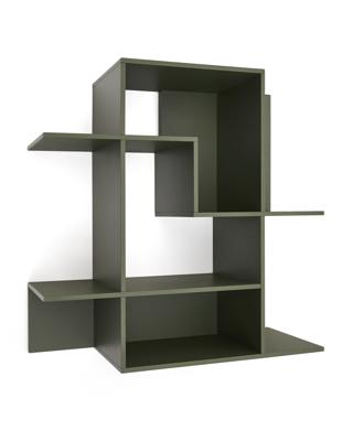 Стеллаж La Forma (ех Julia Grup) Модульный стеллаж Ina из МДФ с зелёным лаком 80 x 80 см арт. 261907