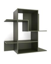 Стеллаж La Forma (ех Julia Grup) Модульный стеллаж Ina из МДФ с зелёным лаком 80 x 80 см арт. 261907