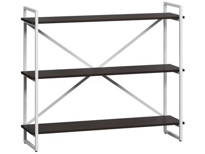 Стеллаж LoftyHome Стеллаж Мальборк Рант 120 венге с белым основанием лофт арт. 1628073