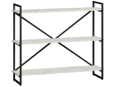 Стеллаж LoftyHome Стеллаж Мальборк Рант 120 Мрамор Сноу лофт арт. 1628083