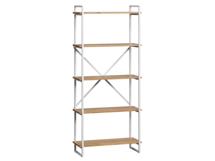 Стеллаж LoftyHome Стеллаж Мальборк 80 Дуб с белым основанием лофт арт. 1556403