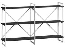 Стеллаж LoftyHome Стеллаж Мальборк Рант 160 Мрамор Блэк с белым основанием лофт арт. 1628077