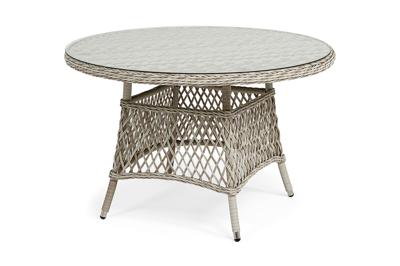 Стол 4SIS "Эспрессо" плетеный круглый стол, диаметр 118 см, цвет бежевый арт. YH-T1661G beige