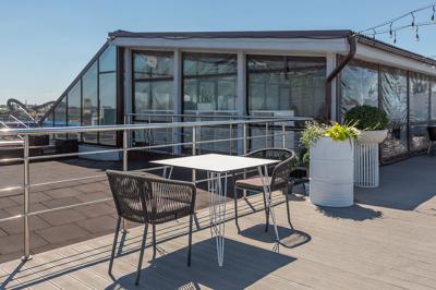 Стол 4SIS "Руссо" обеденный стол из HPL квадратный 90х90см, цвет молочный арт. WHITE-90-90-SHT-TU10 white