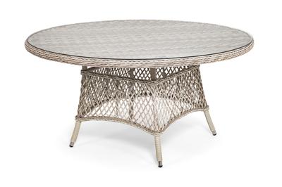 Стол 4SIS "Эспрессо" плетеный круглый стол, диаметр 150 см, цвет бежевый арт. YH-T1661G-1 beige