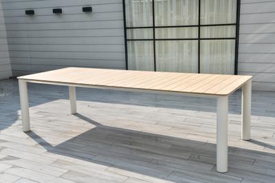 Стол 4SIS "Прага" обеденный стол с тиковой столешницей и алюминиевым каркасом арт. RYT24846PCA