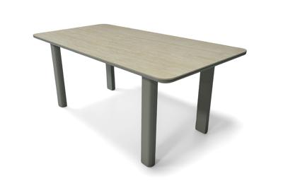 Стол 4SIS "Витория" обеденный стол из алюминия, столешница из искусственного камня арт. DF25102T-T