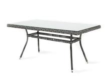 Стол 4SIS "Латте" плетеный стол из искусственного ротанга 160х90см, цвет графит арт. YH-T4766G-1 graphite