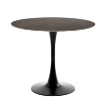 Стол 4SIS "Сатурн" стол интерьерный круглый обеденный из керамики, цвет черный матовый арт. DT-449 black