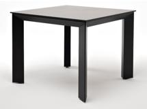 Стол 4SIS "Венето" обеденный стол из HPL 90х90см, цвет "серый гранит", каркас черный арт. RC658-90-90-B black