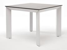 Стол 4SIS "Венето" обеденный стол из HPL 90х90см, цвет "серый гранит", каркас белый арт. RC658-90-90-B white