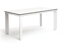 Стол 4SIS "Венето" обеденный стол из HPL 160х80см, цвет молочный, каркас белый арт. RC013-160-80-B white