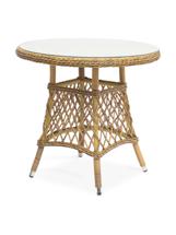 Стол 4SIS "Эспрессо" плетеный круглый стол, диаметр 80 см, цвет соломенный арт. YH-T1661G-2