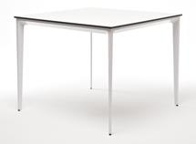 Стол 4SIS "Малага" обеденный стол из HPL 90х90см, цвет молочный, каркас белый арт. RC013-90-90-A white