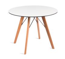 Стол 4SIS "Франческо" интерьерный стол из HPL круглый Ø100см, цвет молочный арт. RC13-R100-SHT-TU9