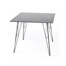 Стол 4SIS "Руссо" обеденный стол из HPL квадратный 90х90см, цвет "черный мрамор" арт. 3029-90-90-SHT-TU10