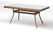Стол 4SIS "Латте" плетеный стол из искусственного ротанга 140х80см, цвет соломенный арт. YH-T4726G