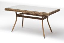 Стол 4SIS "Латте" плетеный стол из искусственного ротанга 140х80см, цвет соломенный, высота 65 см арт. YH-T4726G H65