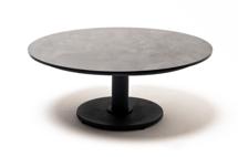 Стол 4SIS "Чили" интерьерный стол из HPL круглый Ø80 H32, цвет "серый гранит" арт. RC658-D80-H32-4sis