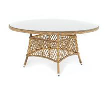 Стол 4SIS "Эспрессо" плетеный круглый стол, диаметр 150 см, цвет соломенный арт. YH-T1661G-1
