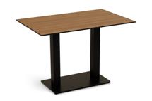 Стол 4SIS "Каффе" стол из HPL 110х70см, цвет "дуб", подстолье стальное двойное арт. OAK-110-70-CHIN(MF-201)