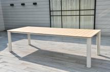 Стол 4SIS "Прага" обеденный стол с тиковой столешницей и алюминиевым каркасом арт. RYT24846PCA